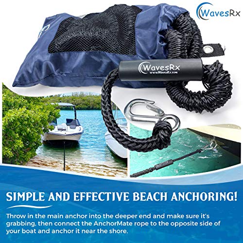 AnchorMate BowTether Bungee Line | Perfect for Anchoring, Mooring & Tethering | Absorbs Shock from Swells & Wind, Preven