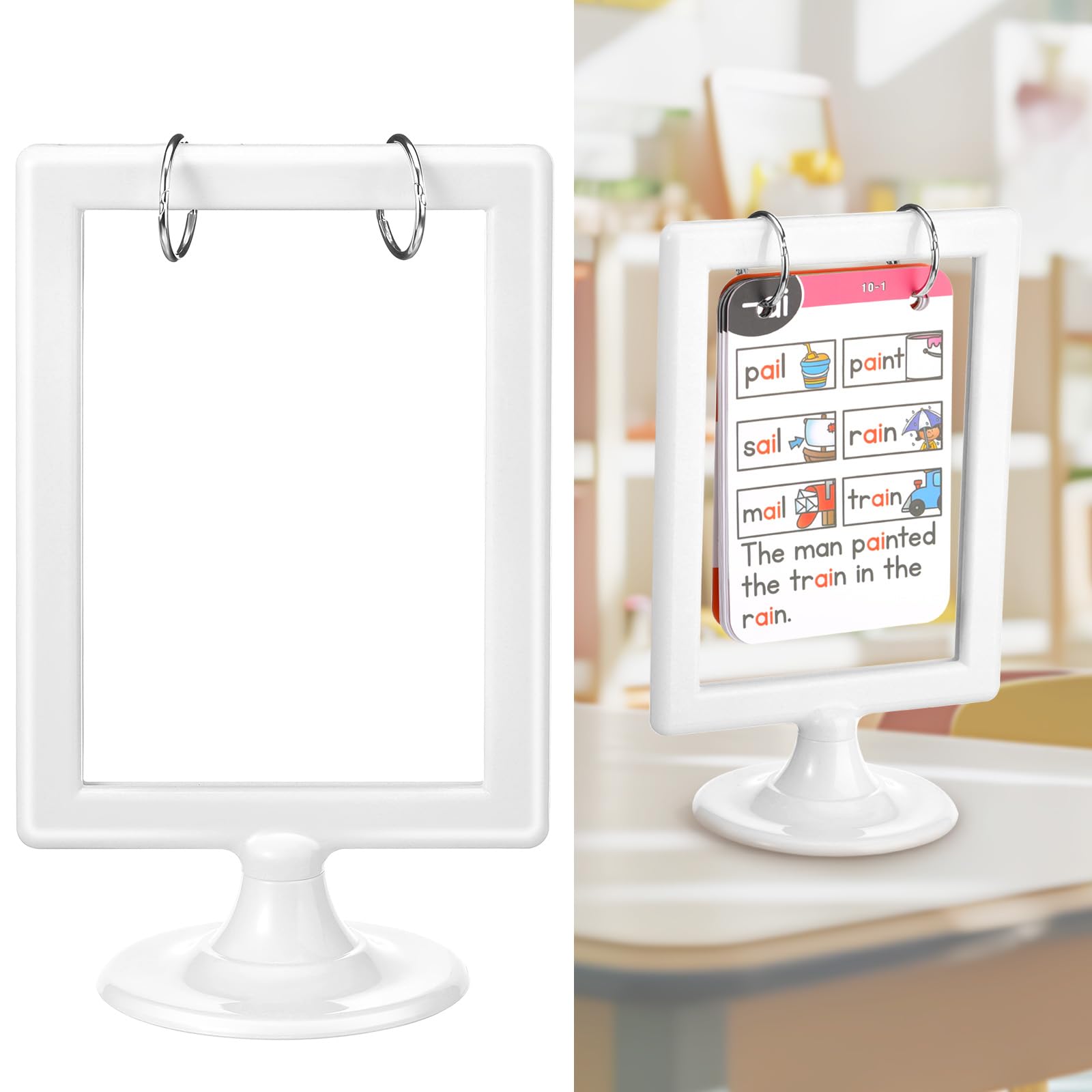 Geelin Mini Anchor Chart Holder for Desk Alphabet Number Vocabulary Card Organization |1x5.8 Inches Dual Sided Card Disp