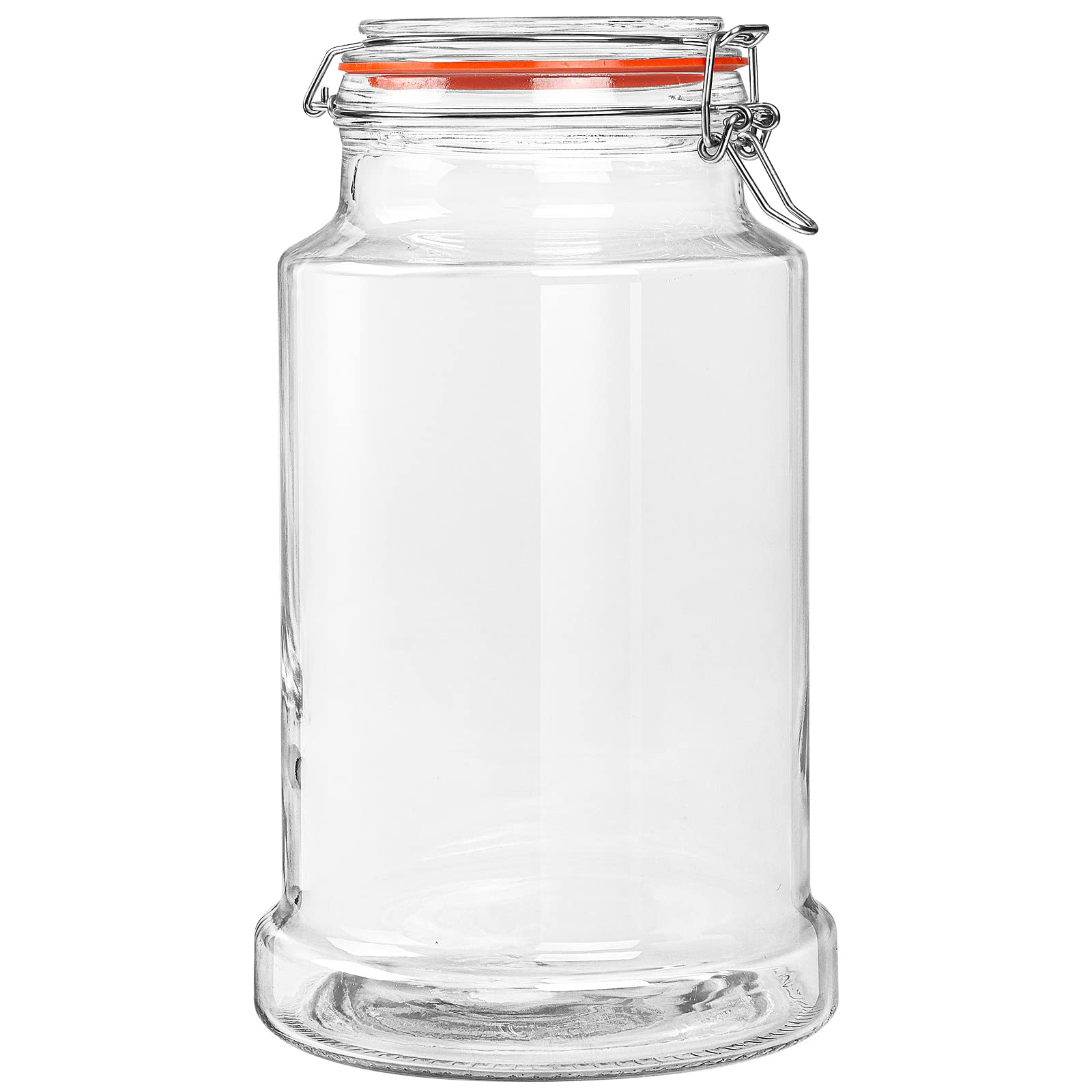 Airtight Glass Jars with Hinged Lids 1 Gallon for Storage of Flour, Pasta, and Cookies
| Wide Mouth Glass Storage Jars