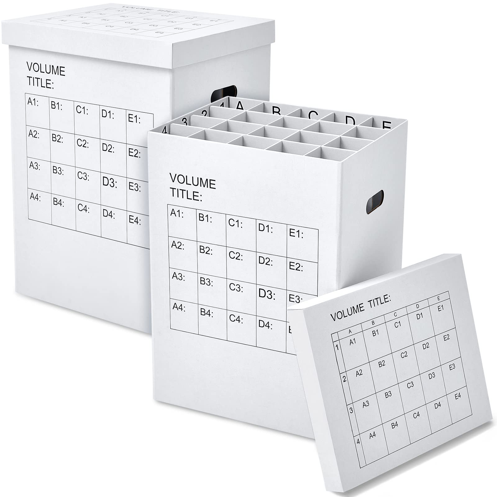 PerKoop 2 Pack Blueprint Holder Storage Organizer for Architects School Office Items with 40 Slots 25 x 17.7 x 1|2 Inch 